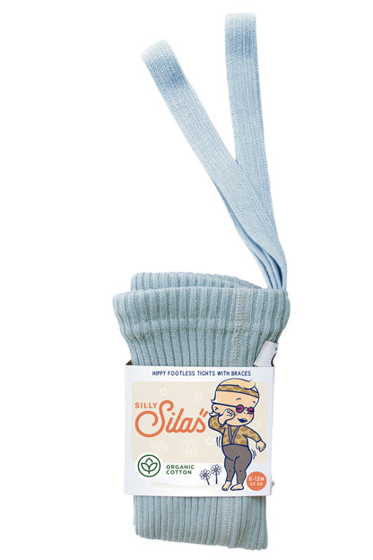 Collant Hippy Misty Blue con bretelle | Silly Silas