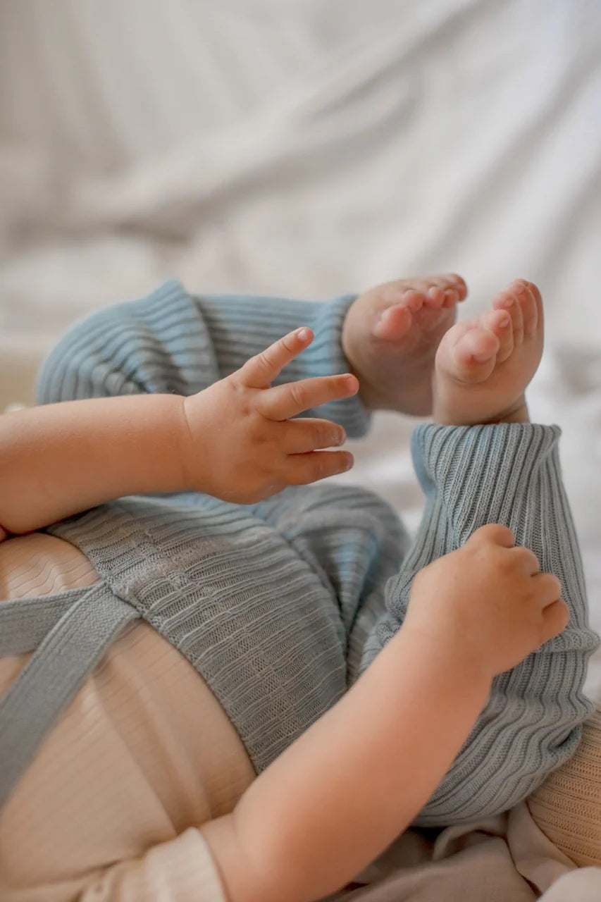 Collant Hippy Misty Blue con bretelle | Silly Silas