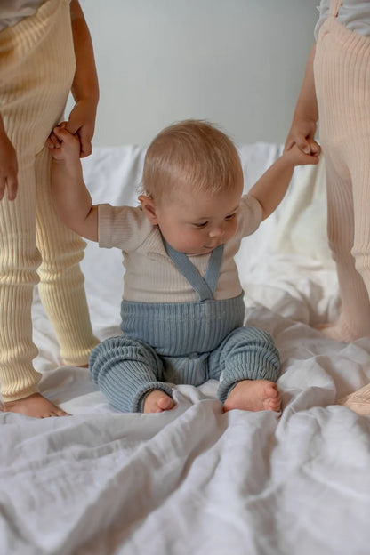 Collant Hippy Misty Blue con bretelle | Silly Silas