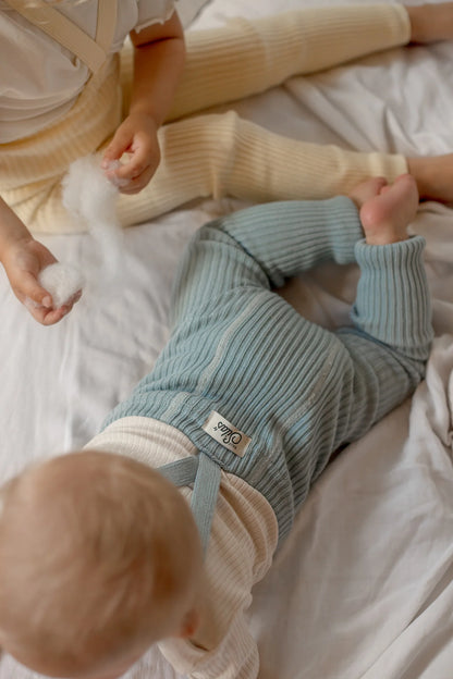 Collant Hippy Misty Blue con bretelle | Silly Silas
