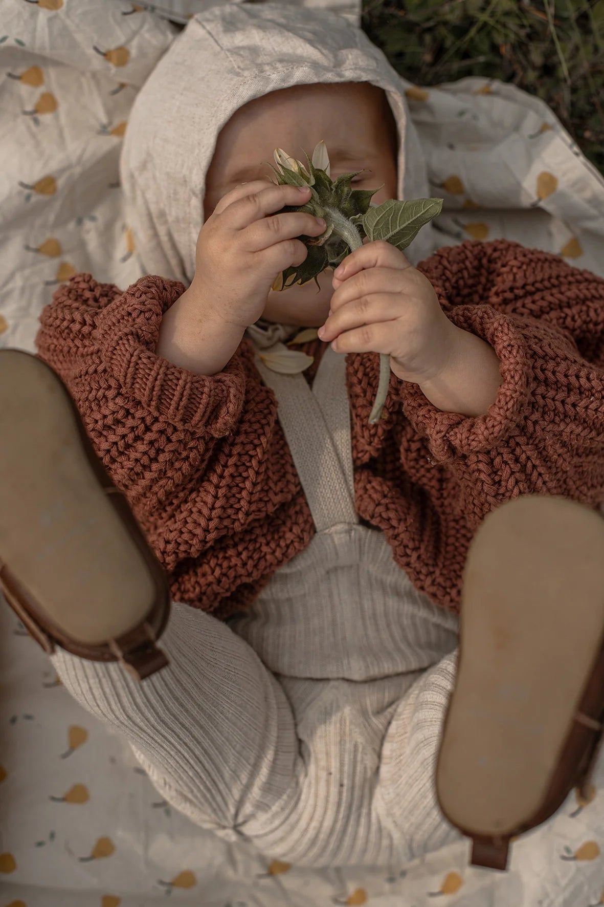 Collant Hippy Cream Blend con piede e bretelle  | Silly Silas
