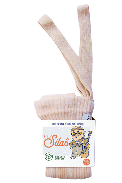 Collant Hippy Silky Peach con piede e bretelle  | Silly Silas