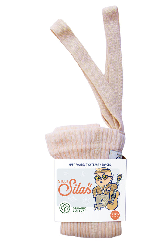 Collant Hippy Silky Peach con piede e bretelle  | Silly Silas