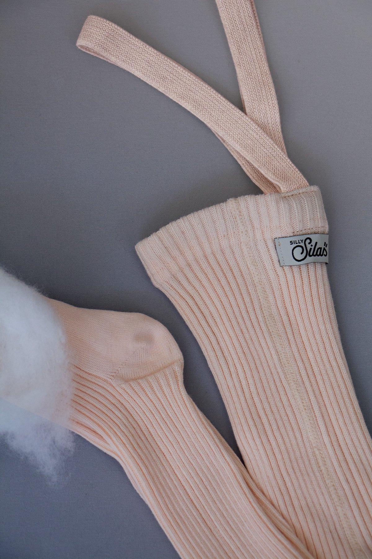 Collant Hippy Silky Peach con piede e bretelle  | Silly Silas