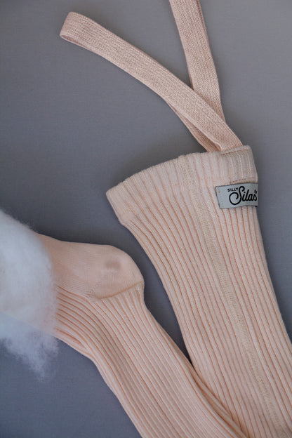 Collant Hippy Silky Peach con piede e bretelle  | Silly Silas