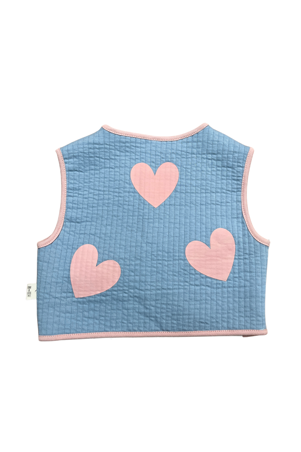 Gilet in cotone trapuntato leggero con fiocchi cuore | MIELA KIDS