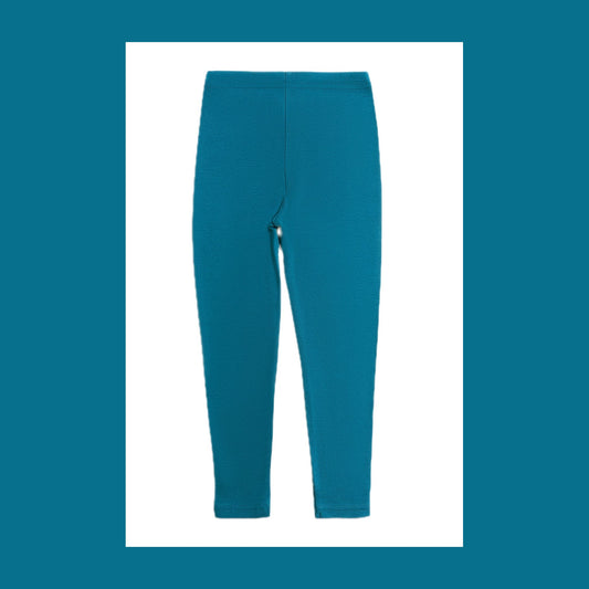 Leggings Cotone Organico Blu Mare