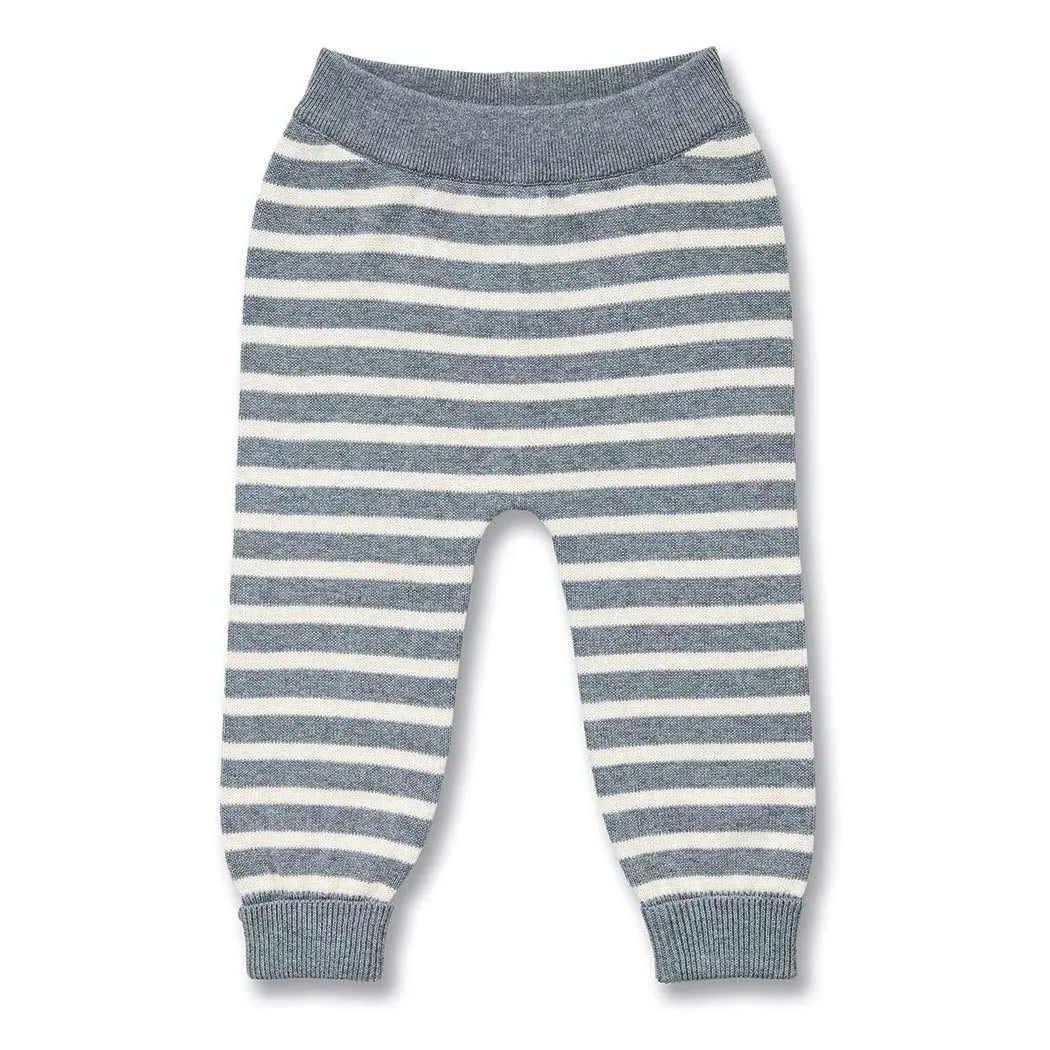 Leggings in Maglia a righe Grigio| Sense Organics