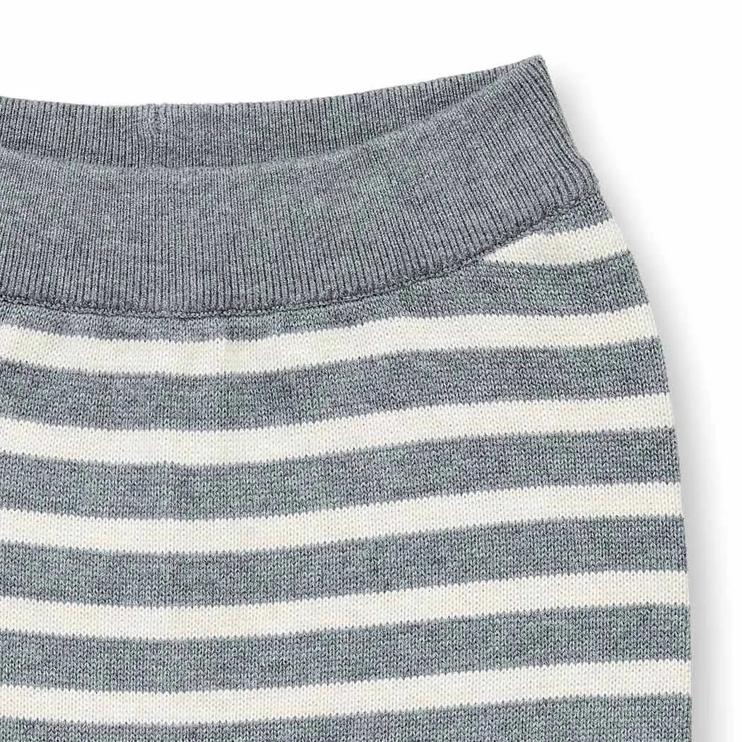 Leggings in Maglia a righe Grigio| Sense Organics