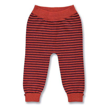 Leggings in Maglia a righe Terracotta | Sense Organics