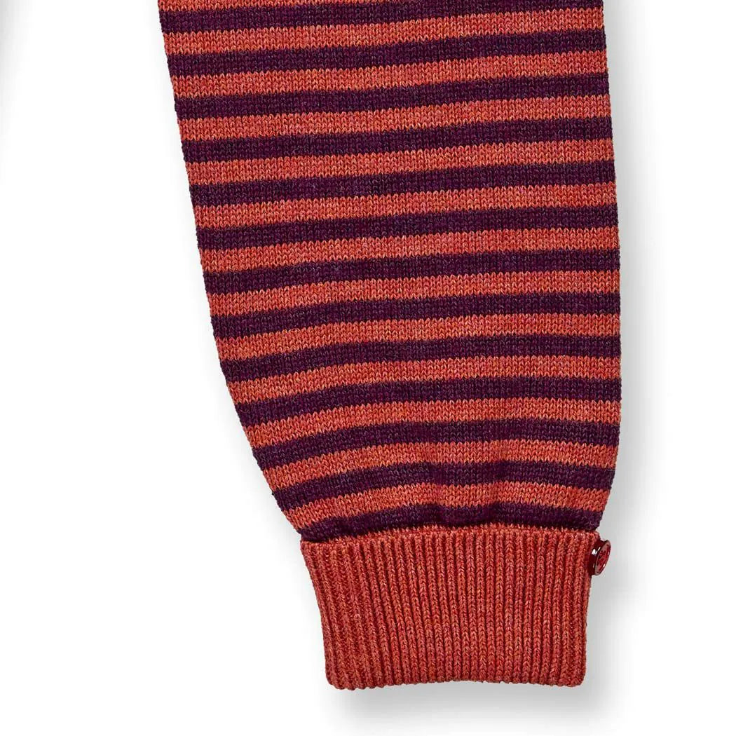Leggings in Maglia a righe Terracotta | Sense Organics