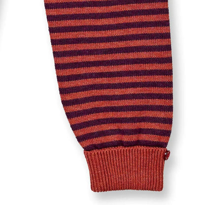 Leggings in Maglia a righe Terracotta | Sense Organics