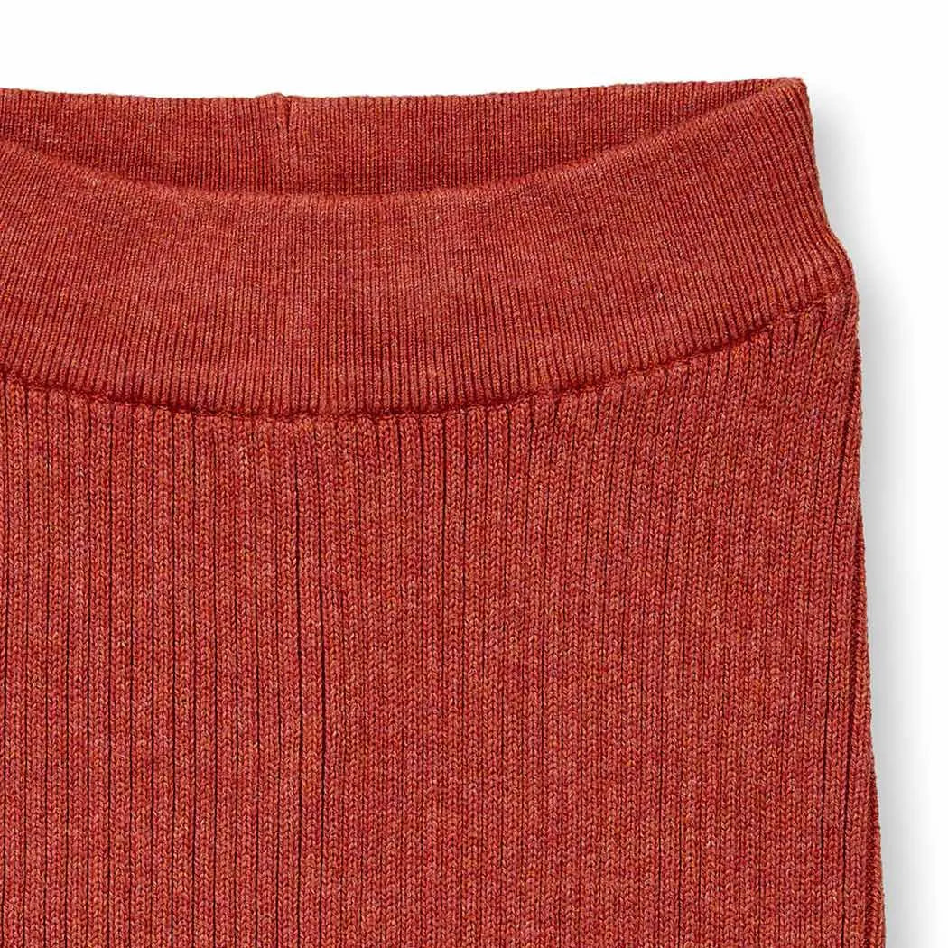 Leggings in Maglia Terracotta Melange | Sense Organics