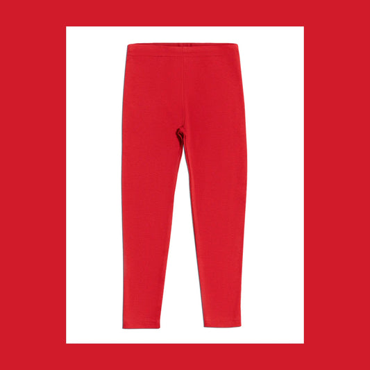 Leggings Cotone Organico Rosso