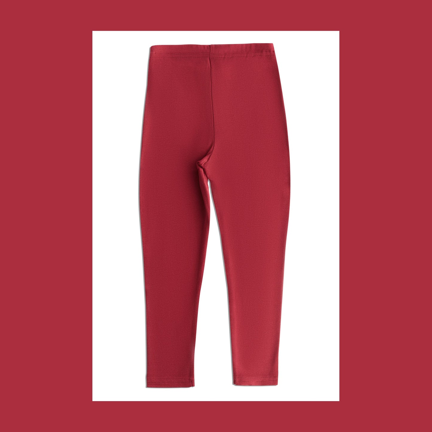 Leggings Cotone Organico Rosso Rosa