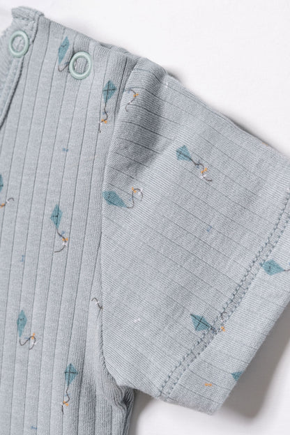 Set 2 body maniche corte modal azzurro | BABYCOSY ORGANIC