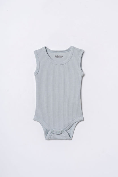 Set 2 body senza maniche modal azzurro | BABYCOSY ORGANIC