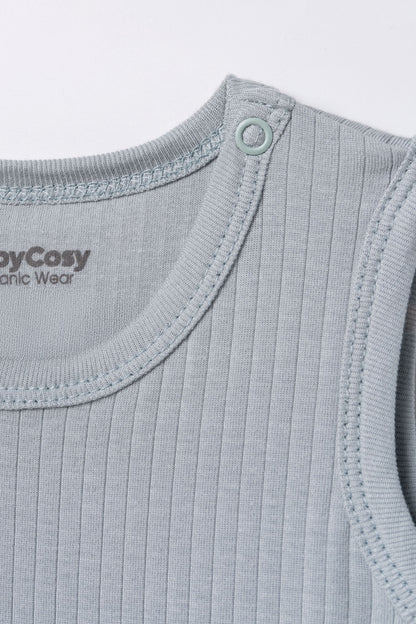 Set 2 body senza maniche modal azzurro | BABYCOSY ORGANIC