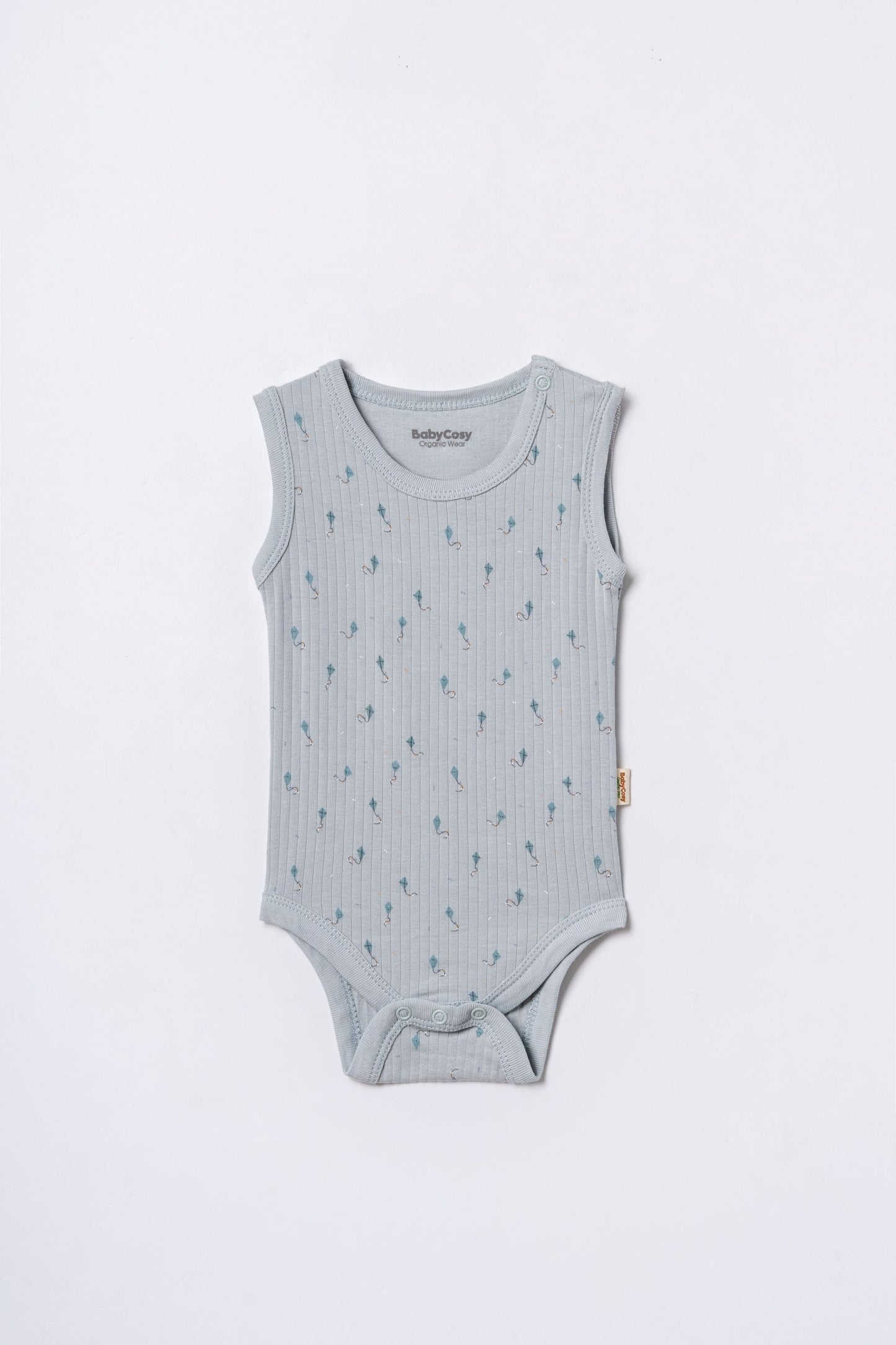 Set 2 body senza maniche modal azzurro | BABYCOSY ORGANIC