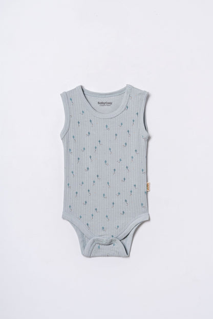 Set 2 body senza maniche modal azzurro | BABYCOSY ORGANIC