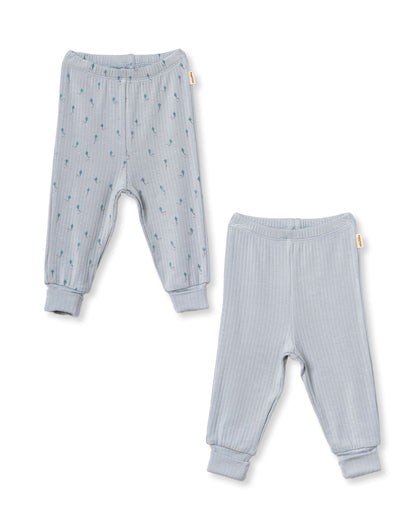 Set 2 pantaloni modal azzurro | BABYCOSY ORGANIC