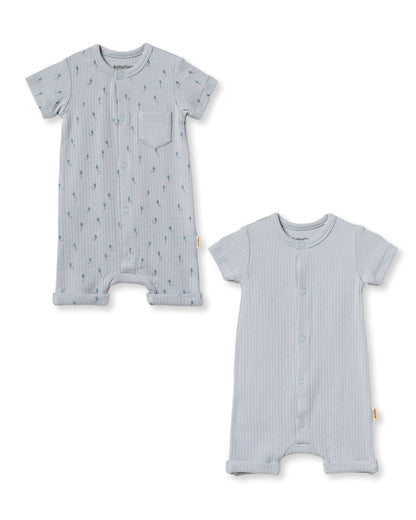 Set 2 tutine corte micromodal azzurro | Babycosy Organic