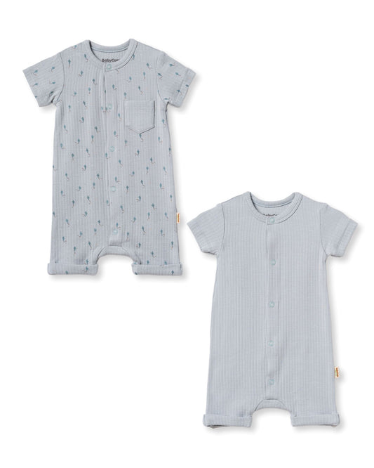 Set 2 tutine corte micromodal azzurro | Babycosy Organic