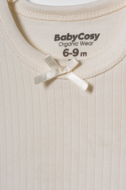 Set 2 body maniche corte modal crema | BABYCOSY ORGANIC