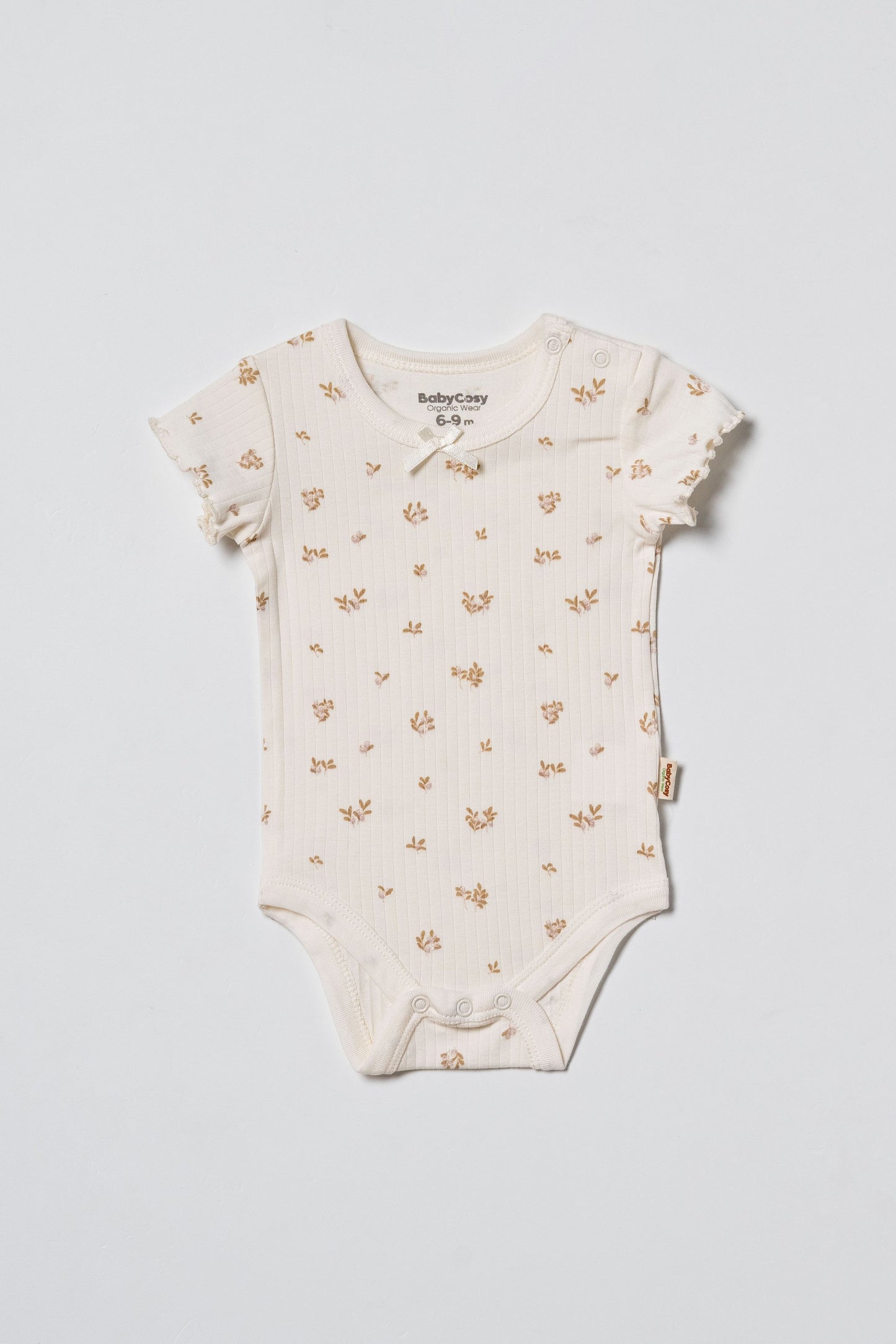 Set 2 body maniche corte modal crema | BABYCOSY ORGANIC