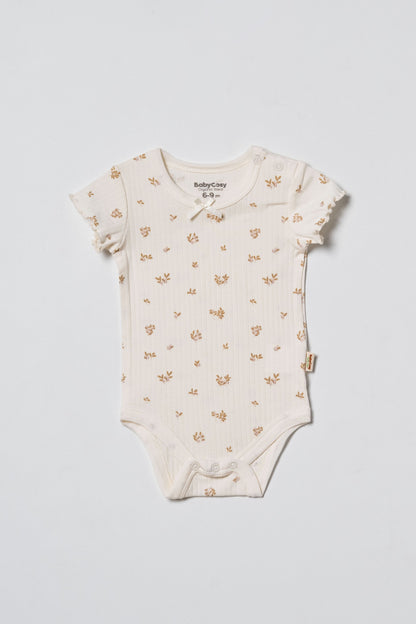Set 2 body maniche corte modal crema | BABYCOSY ORGANIC