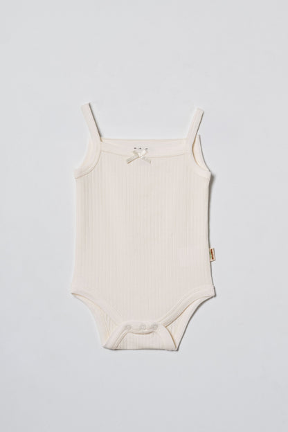Set 2 body senza maniche modal crema | BABYCOSY ORGANIC