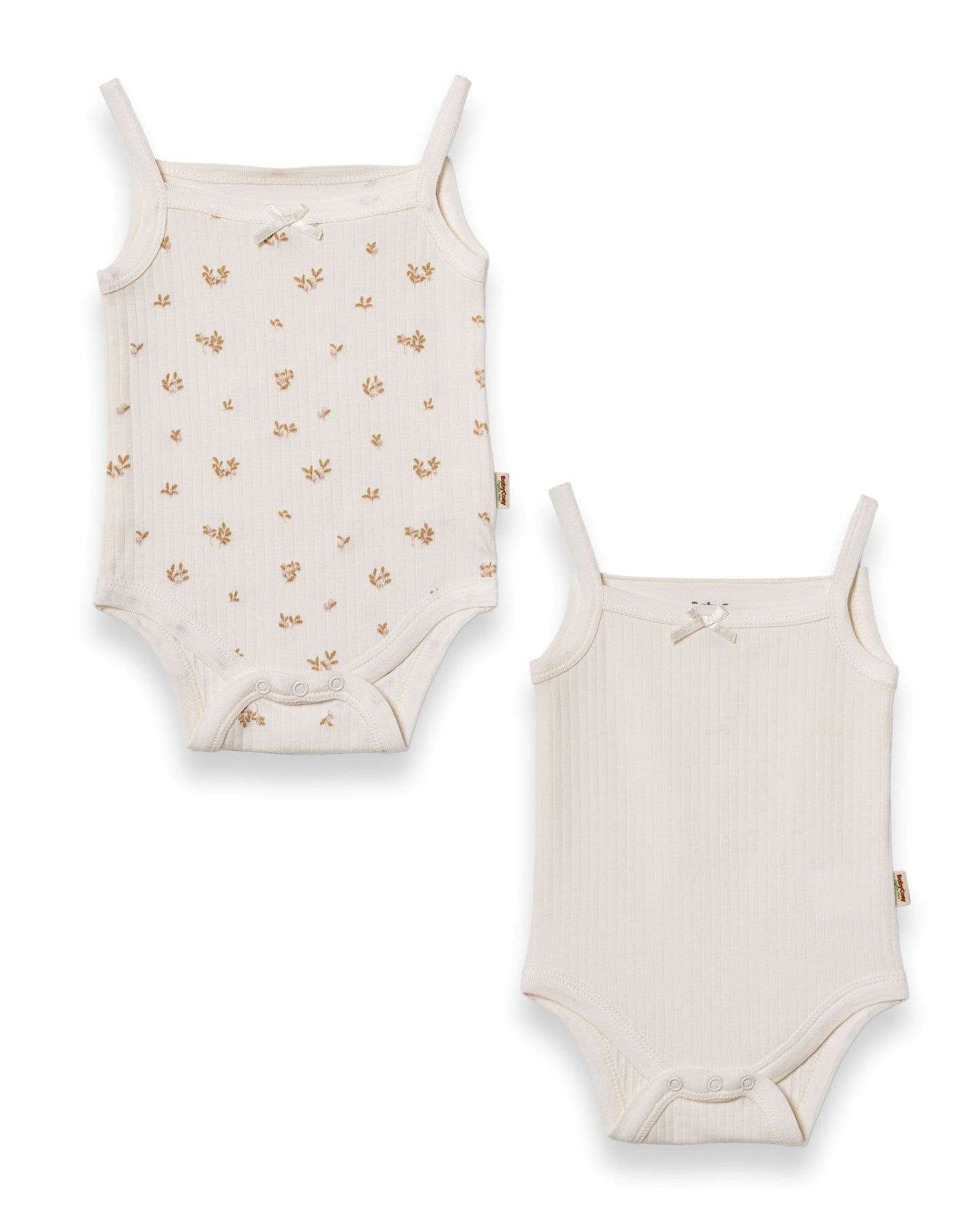Set 2 body senza maniche modal crema | BABYCOSY ORGANIC