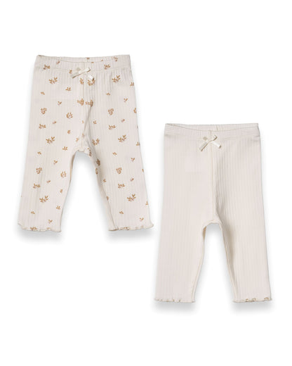 Set 2 pantaloni modal crema | BABYCOSY ORGANIC