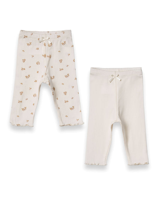 Set 2 pantaloni modal crema | BABYCOSY ORGANIC