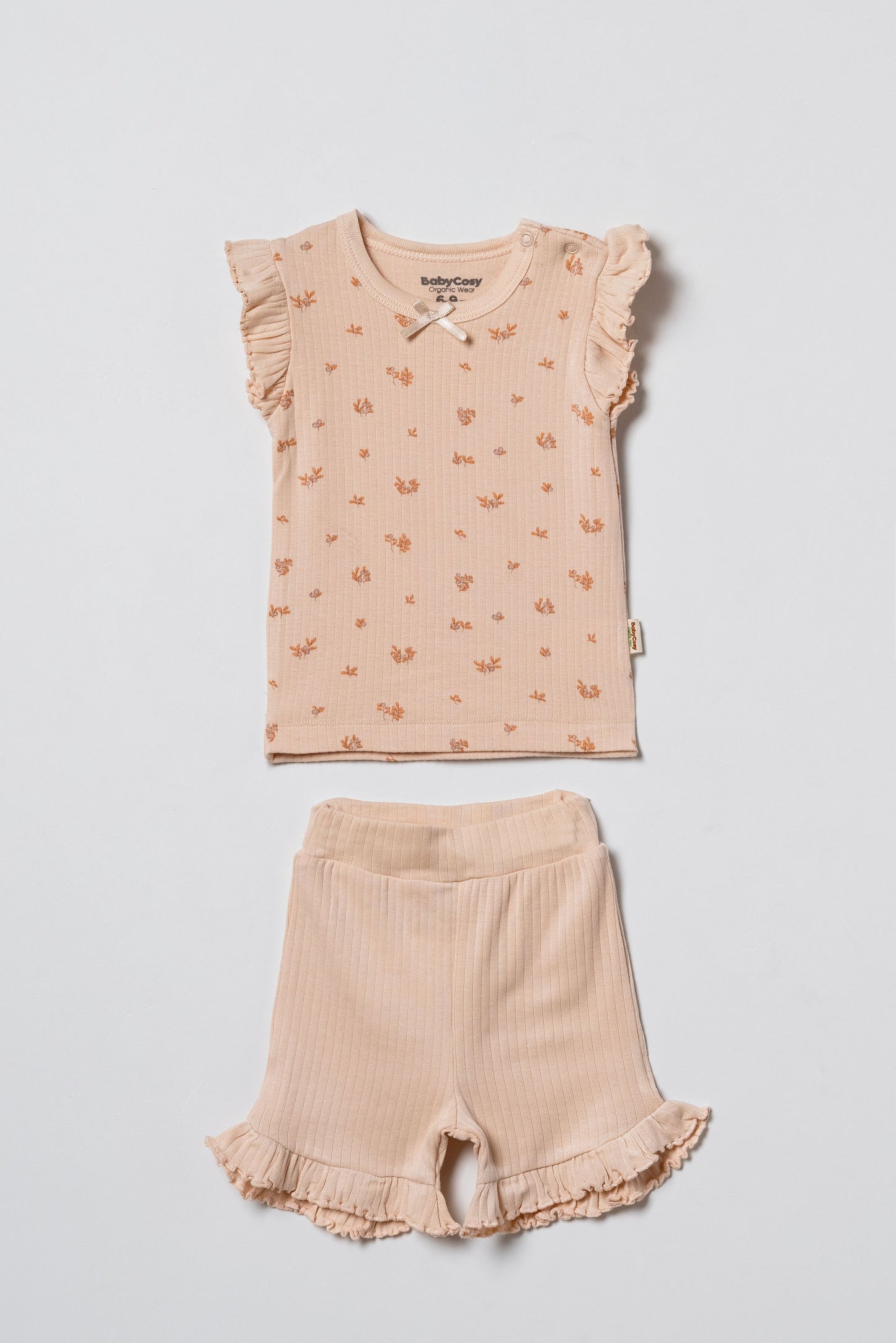 Pigiama corto neonato micromodal rosa | Babycosy Organic