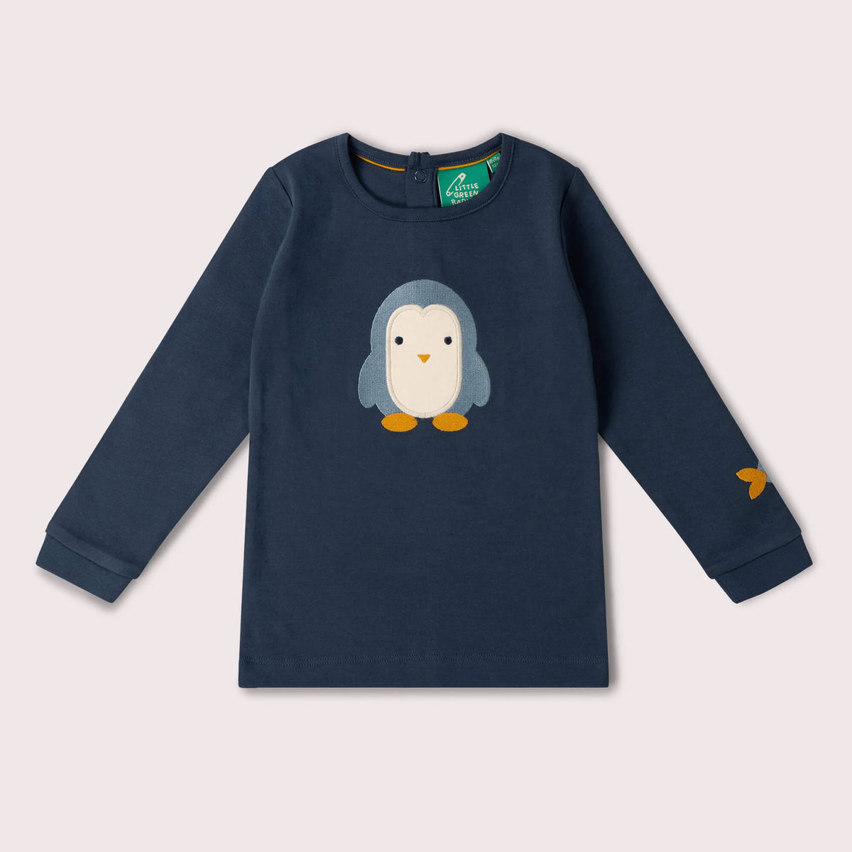 Maglietta Blu Pinguino a maniche lunghe  | Little Green Radicals