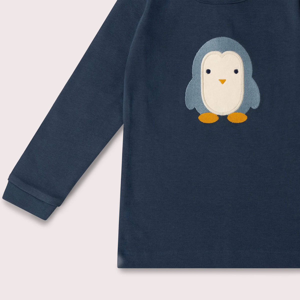 Maglietta Blu Pinguino a maniche lunghe  | Little Green Radicals