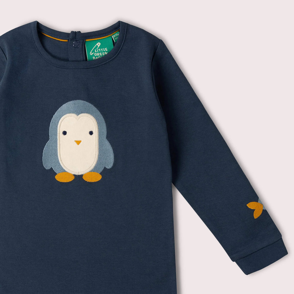 Maglietta Blu Pinguino a maniche lunghe  | Little Green Radicals