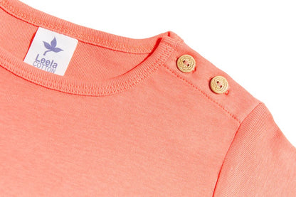 Maglietta a maniche corte Pesca | LEELA COTTON