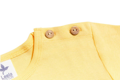 Maglietta a maniche corte Gialla Limone | LEELA COTTON