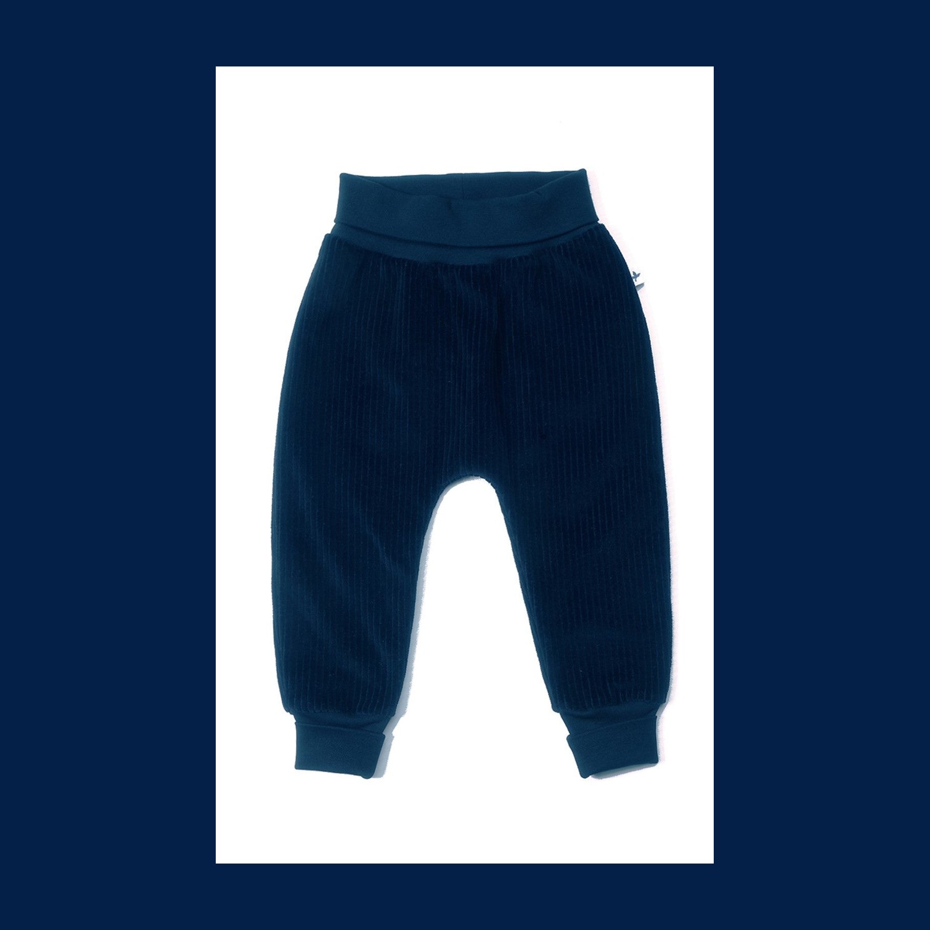Pantaloni a coste Baby Blu Notte