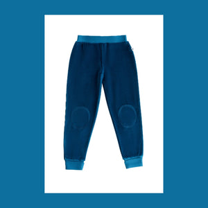 Pantaloni in ciniglia Blu Mare