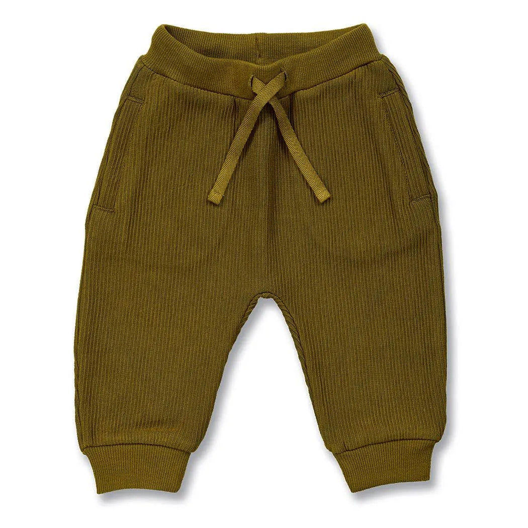 Pantaloni Verde Olive Neonato | Sense Organics