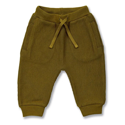 Pantaloni Verde Olive Neonato | Sense Organics