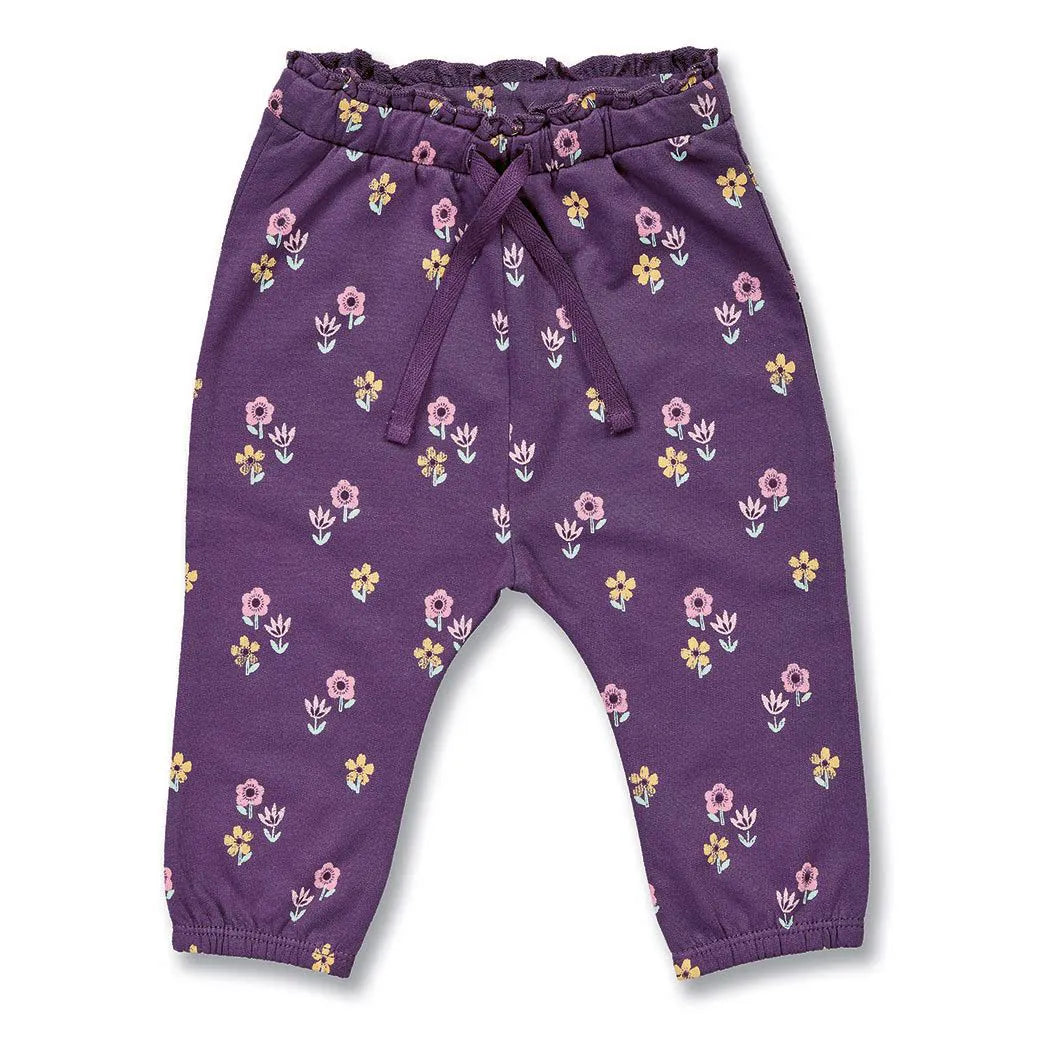 Pantaloni in Felpa Fiori Neonato | Sense Organics
