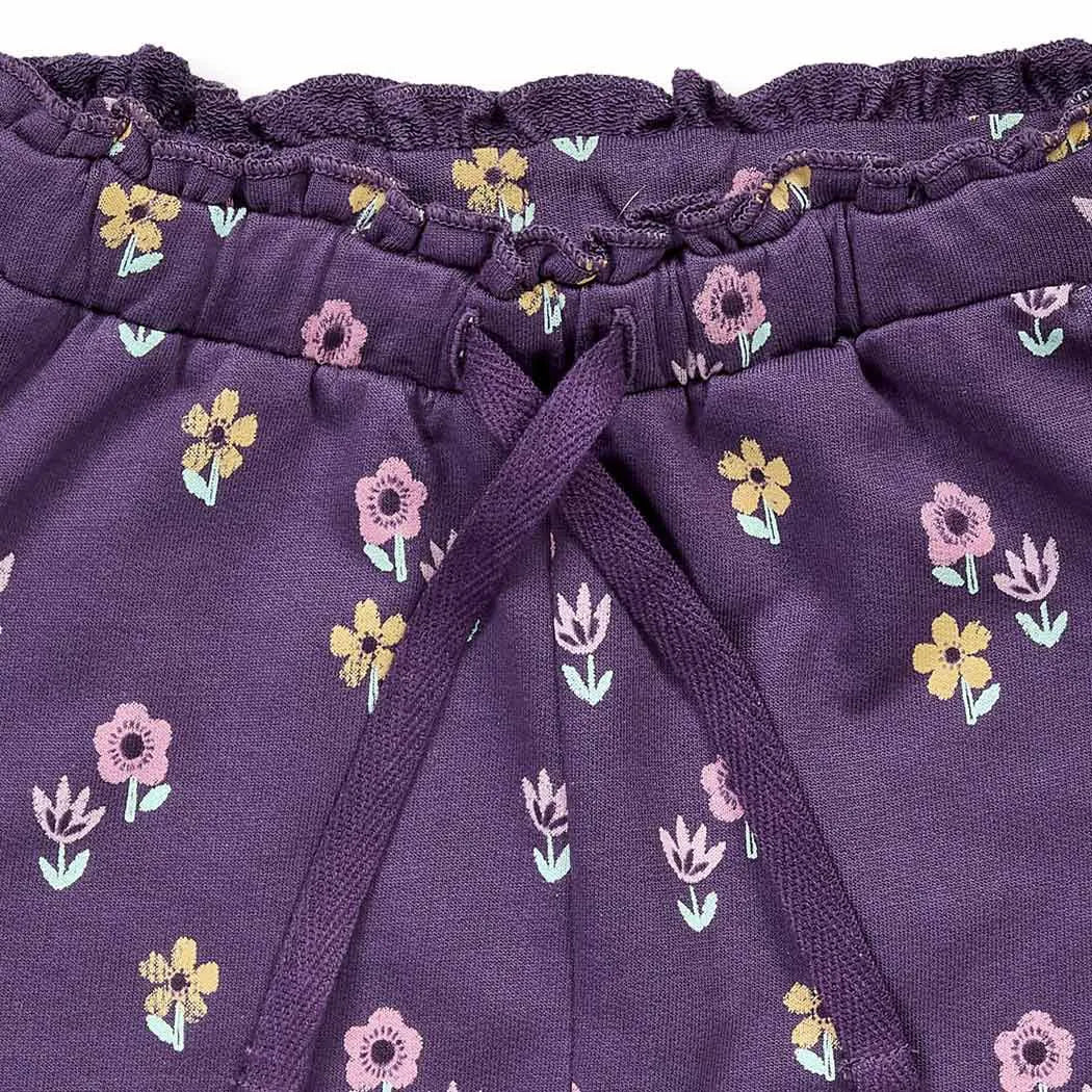 Pantaloni in Felpa Fiori Neonato | Sense Organics