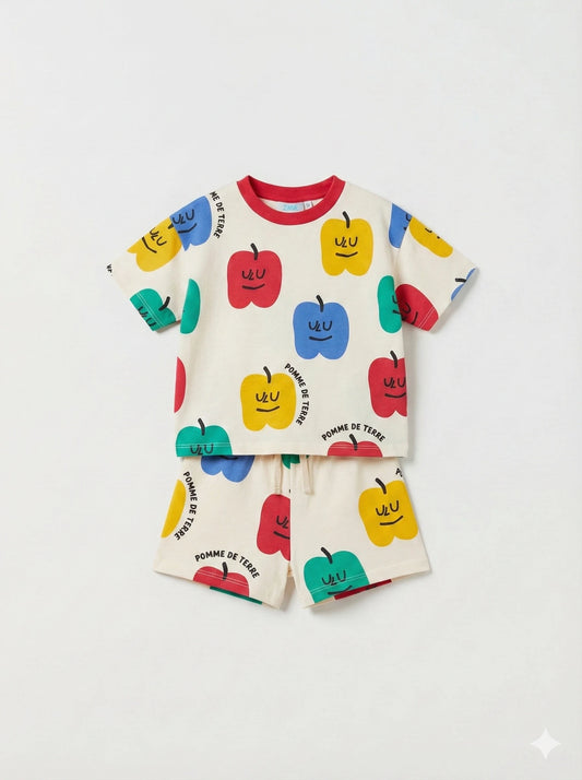 Completo t-shirt e shorts peperoni