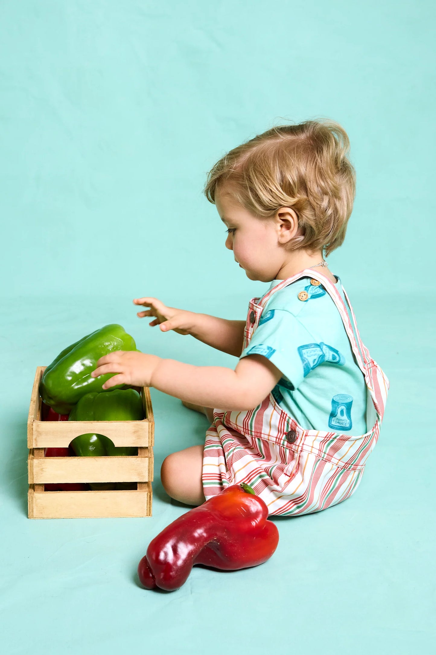 Pagliaccetto Salopette Neonato – Righe Rosse | Favorite People