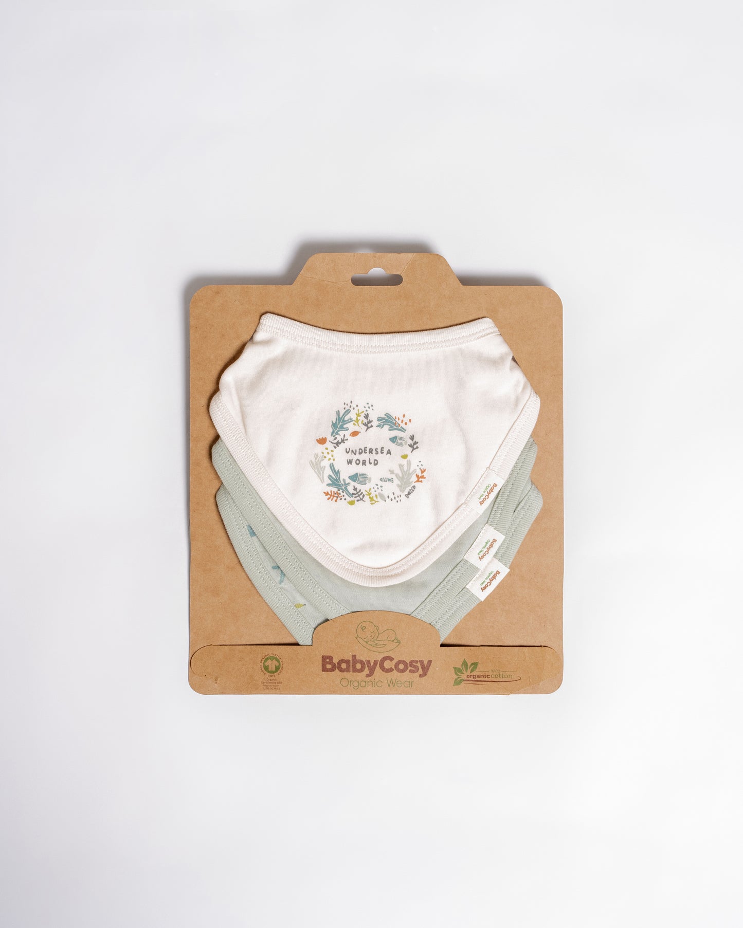 Set 3 bavaglini neonato mare | BABYCOSY ORGANIC