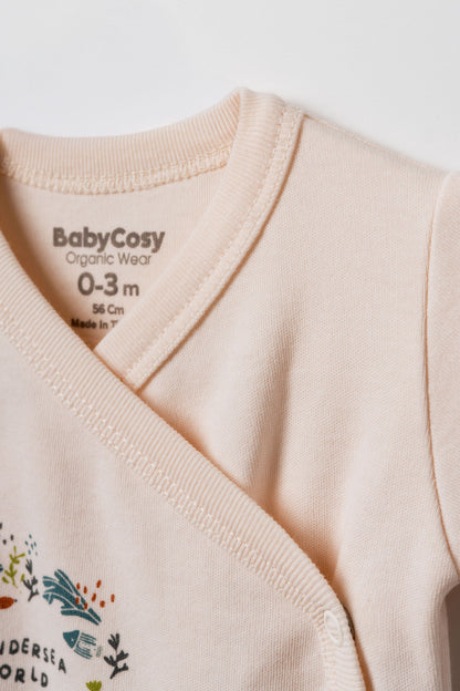Set 2 body kimono neonato mare | BABYCOSY ORGANIC